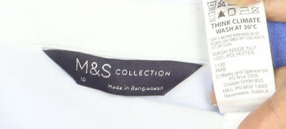 Womens UK Size UK 12 Marks and Spencer Blue  Button-Up