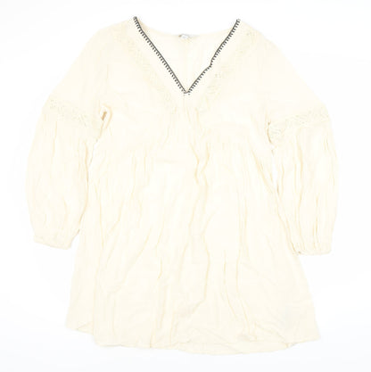 Marks and Spencer Women's Ivory Long Sleeve Dress