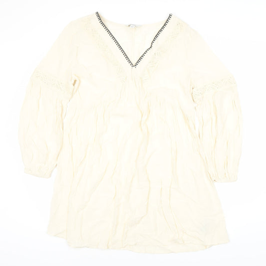 Marks and Spencer Women's Ivory Long Sleeve Dress