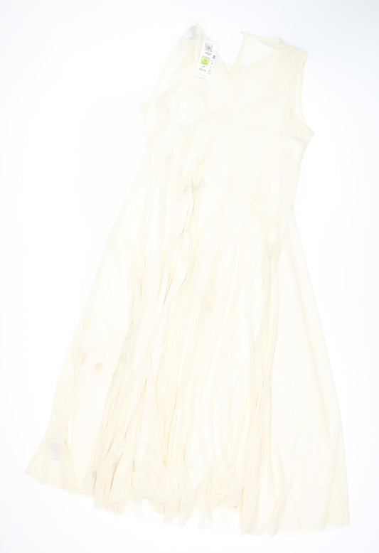 Marks and Spencer Women's Ivory Dress, Size 12, Sleeveless