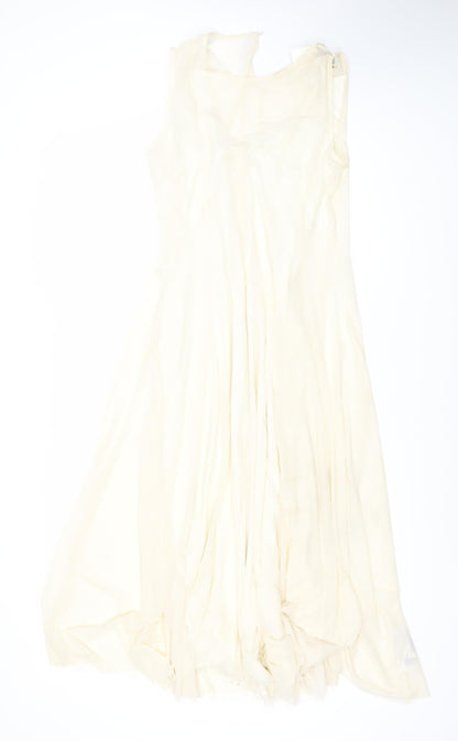 Marks and Spencer Women's Ivory Dress, Size 12, Sleeveless