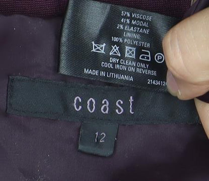 Coast Women's Purple Sheath Dress, Size 12