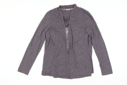 Marks and Spencer Women's Purple Blouse-Cardigan Long Sleeve Top