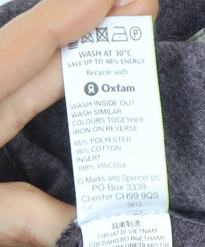 Marks and Spencer Women's Purple Blouse-Cardigan Long Sleeve Top