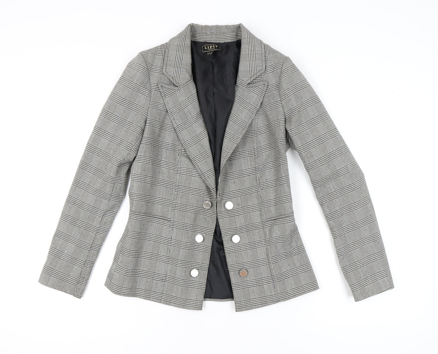 Lipsy Women's Grey Check Blazer Size 12 Workwear