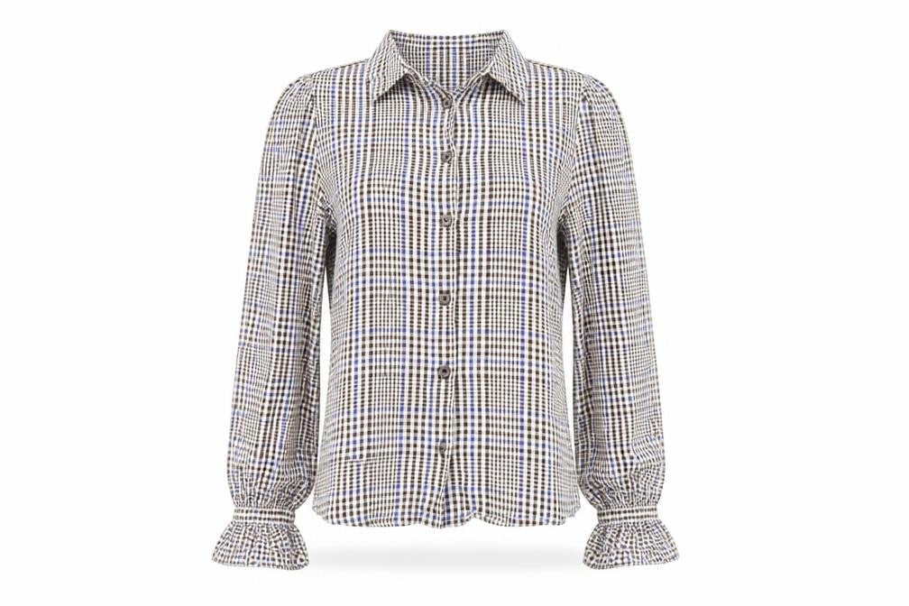 Womens UK Size S Monki Brown Basic Button-Up