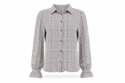 Womens UK Size S Monki Brown Basic Button-Up