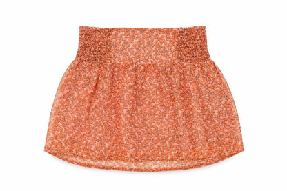 Lollys Laundry Women's Short Orange Floral Skirt