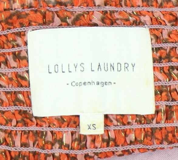 Lollys Laundry Women's Short Orange Floral Skirt