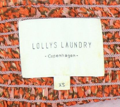 Lollys Laundry Women's Short Orange Floral Skirt