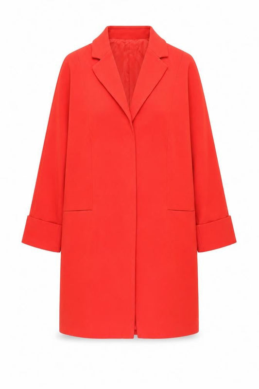 Womens UK Size 14 La Redoute Red Overcoat