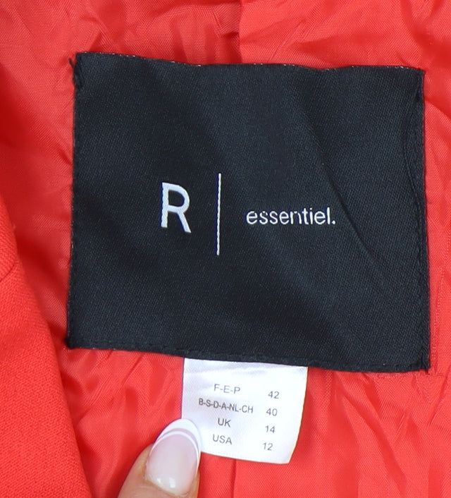 Womens UK Size 14 La Redoute Red Overcoat