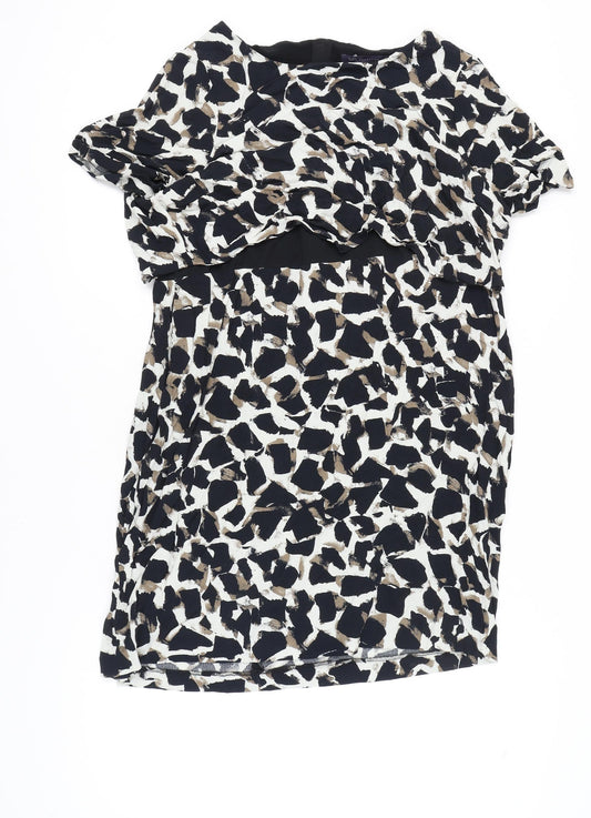 Marks and Spencer Women's Grey Animal Print Shift Dress, Size 18