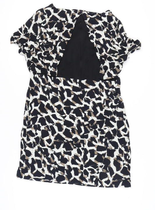 Marks and Spencer Women's Grey Animal Print Shift Dress, Size 18