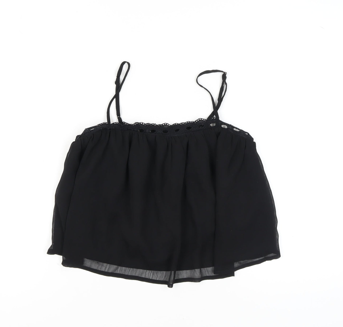 UK Size 10 NA-KD Black Camisole Tank