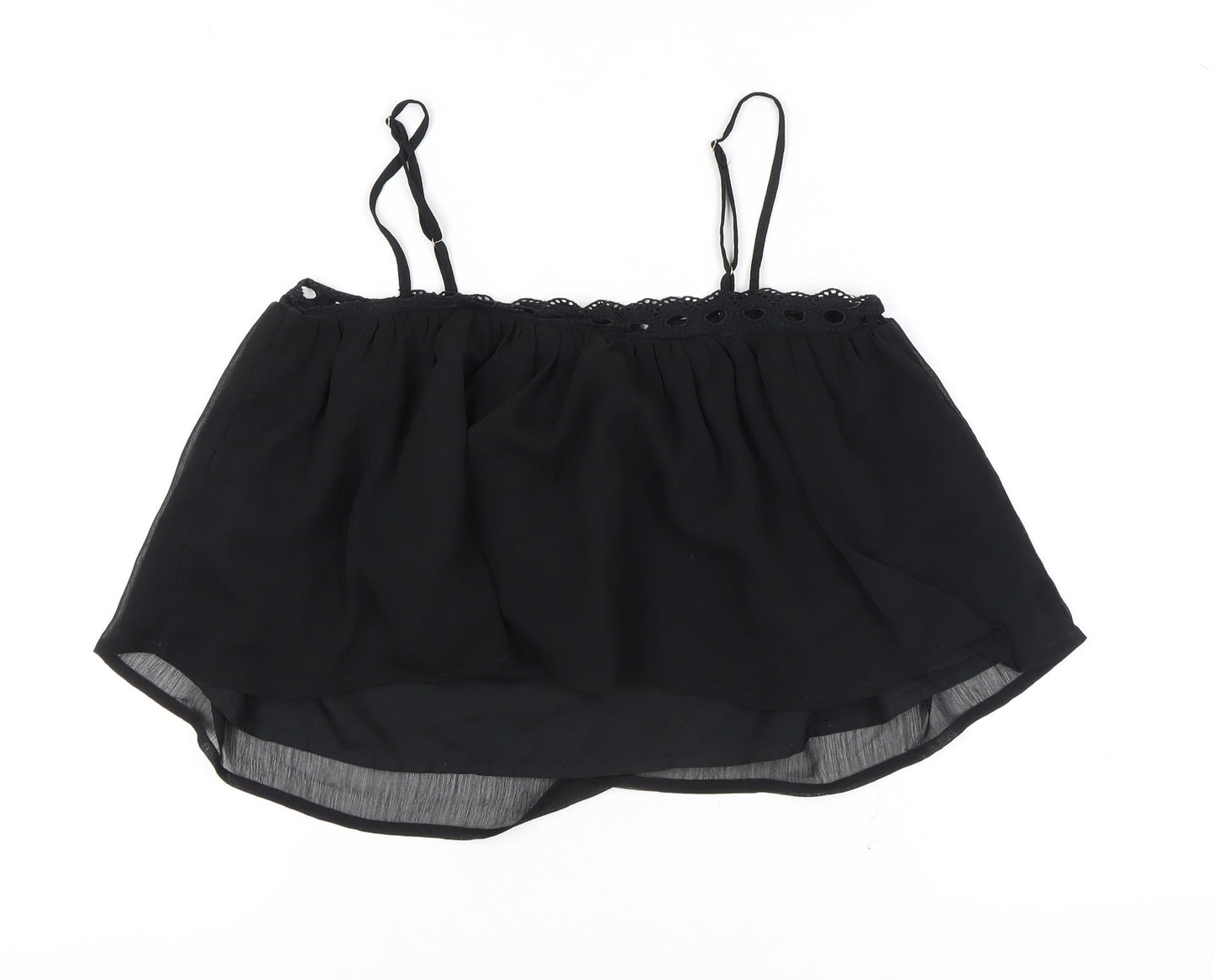 UK Size 10 NA-KD Black Camisole Tank