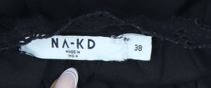 UK Size 10 NA-KD Black Camisole Tank