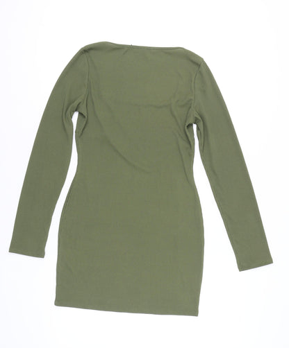 PrettyLittleThing Women's Green Bodycon Dress UK 12