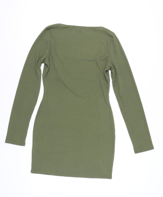 PrettyLittleThing Women's Green Bodycon Dress UK 12
