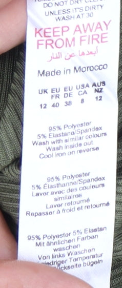 PrettyLittleThing Women's Green Bodycon Dress UK 12