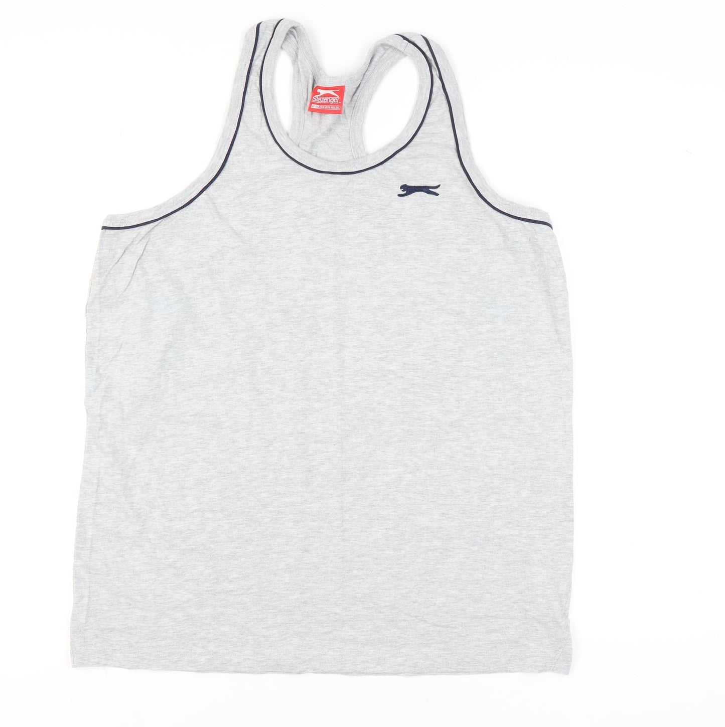 Slazenger Men's Grey XL Sleeveless T-Shirt, Cotton-Viscose Blend