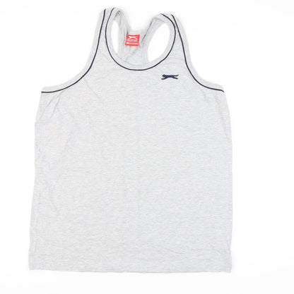 Slazenger Men's Grey XL Sleeveless T-Shirt, Cotton-Viscose Blend