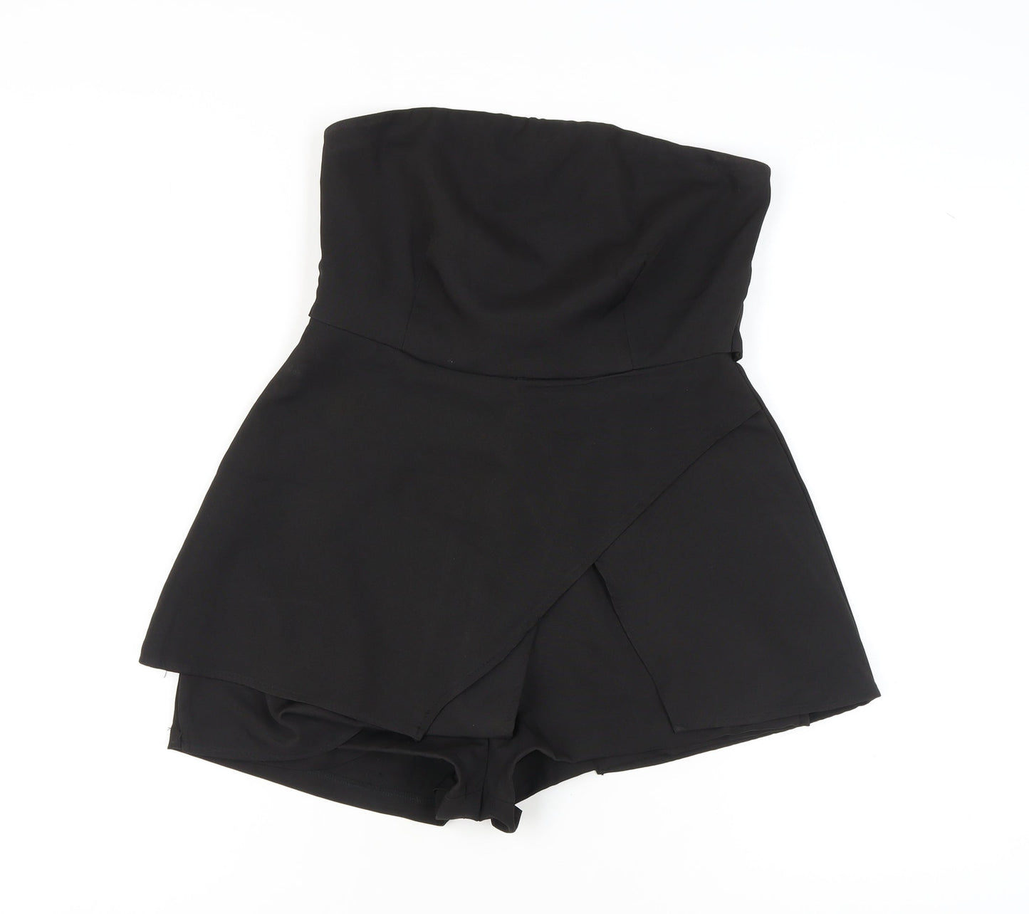 Missguided Women's Black Belted Strapless Playsuit, M, Party Ready