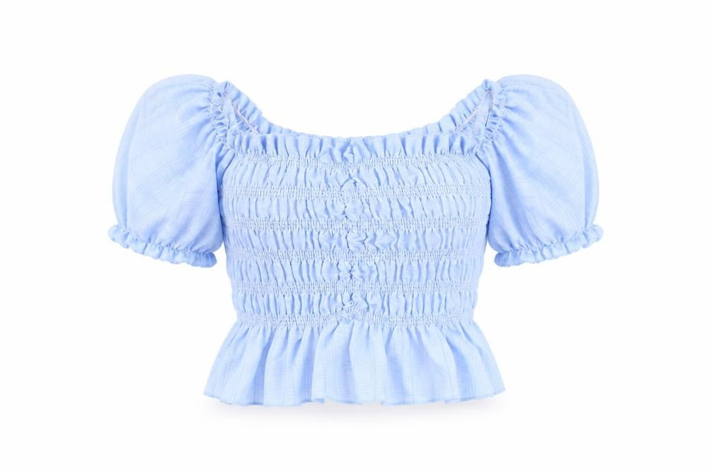 Womens UK Size M Pink Vanilla Blue Basic Blouse