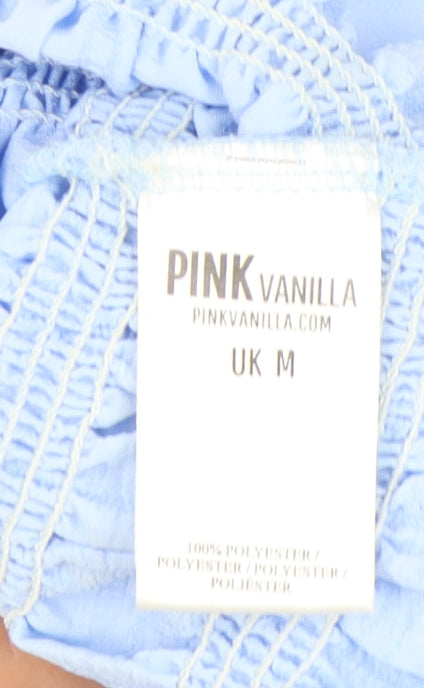 Womens UK Size M Pink Vanilla Blue Basic Blouse