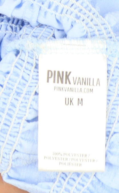 Womens UK Size M Pink Vanilla Blue Basic Blouse