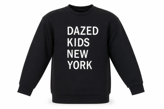 DKNY Girls Black Graphic Print Pullover Sweatshirt Size 10-11