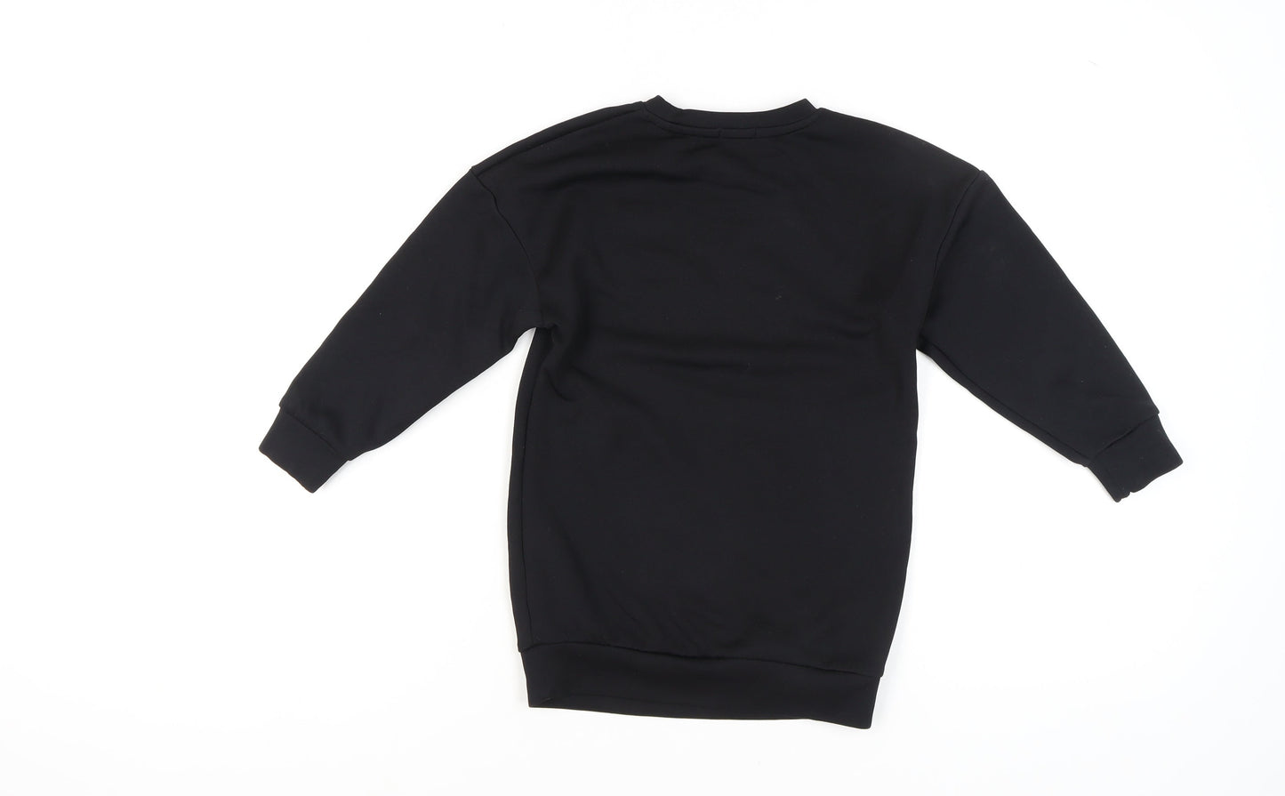 DKNY Girls Black Graphic Print Pullover Sweatshirt Size 10-11