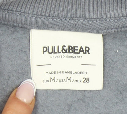 Unisex Adults UK Size M Pull&Bear Grey Pullover Sweatshirt