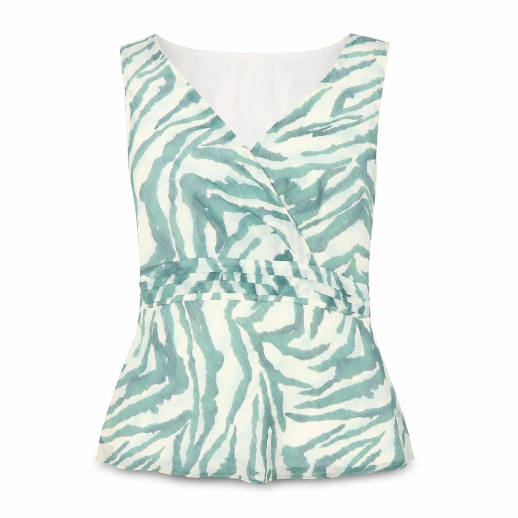 Womens UK Size 8 Principles Green Wrap Blouse