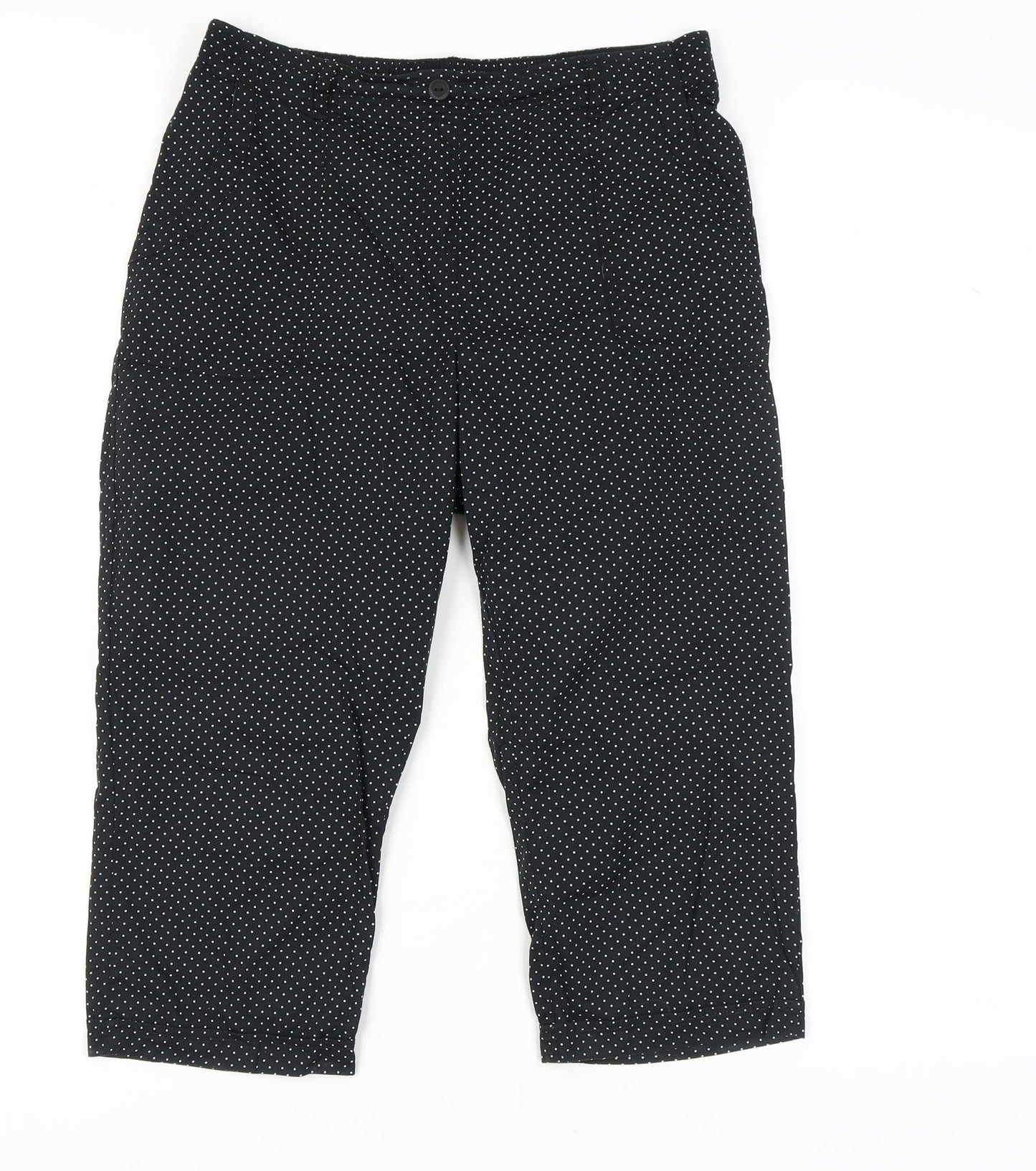 Womens UK Size 14 Bonmarché  Cropped Black Trousers
