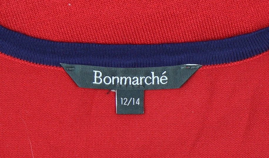 Womens UK Size 12 Bonmarché Red Cardigan