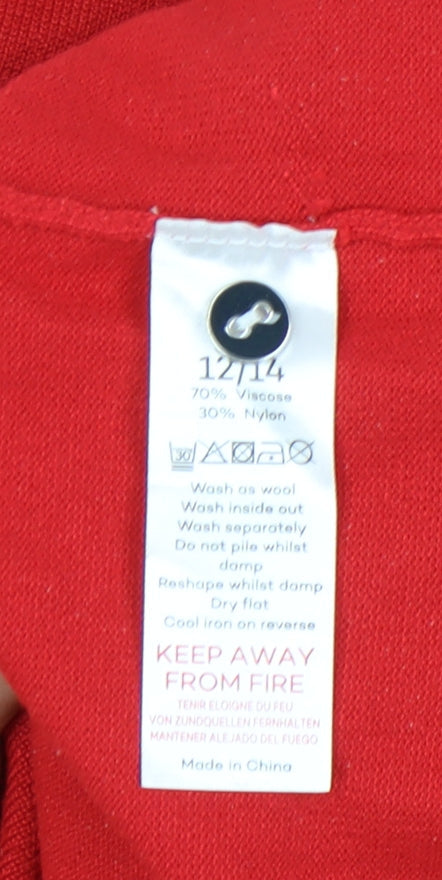 Womens UK Size 12 Bonmarché Red Cardigan