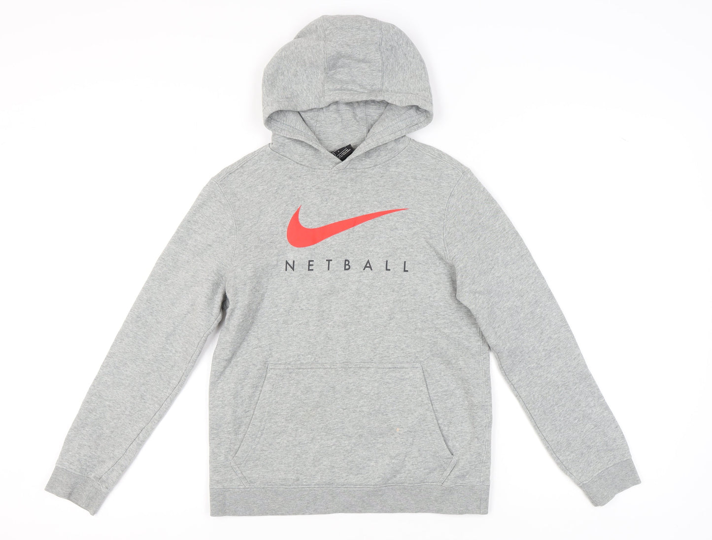 Nike Girls Grey Pullover Hoodie Size L Sportswear