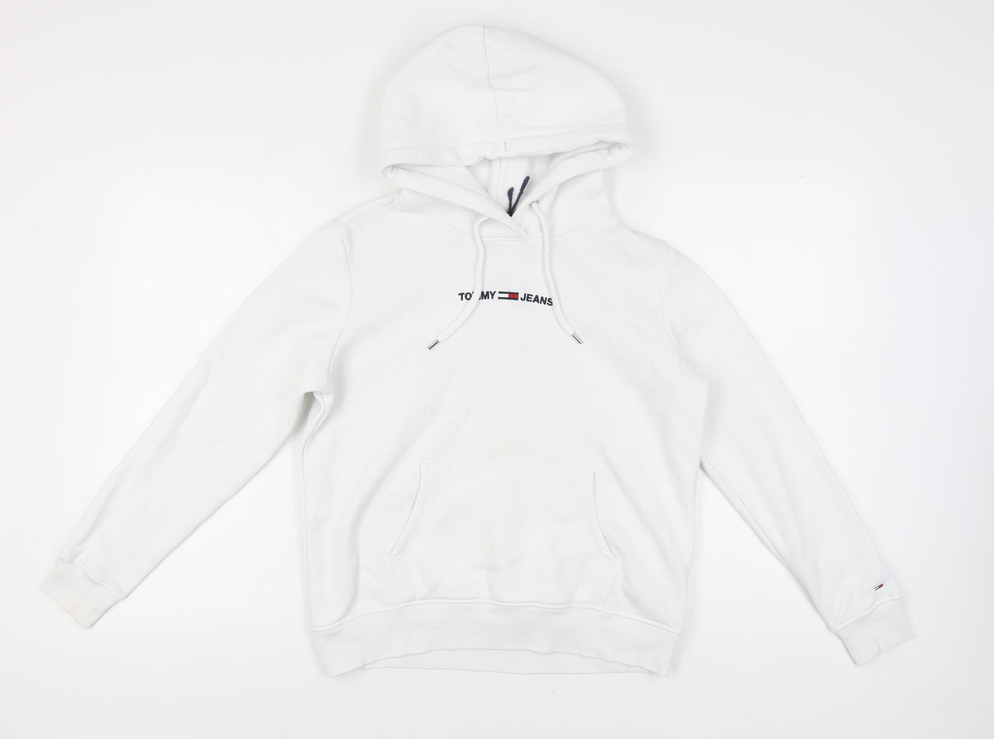Tommy Jeans Men's White Logo Hoodie, Size S
