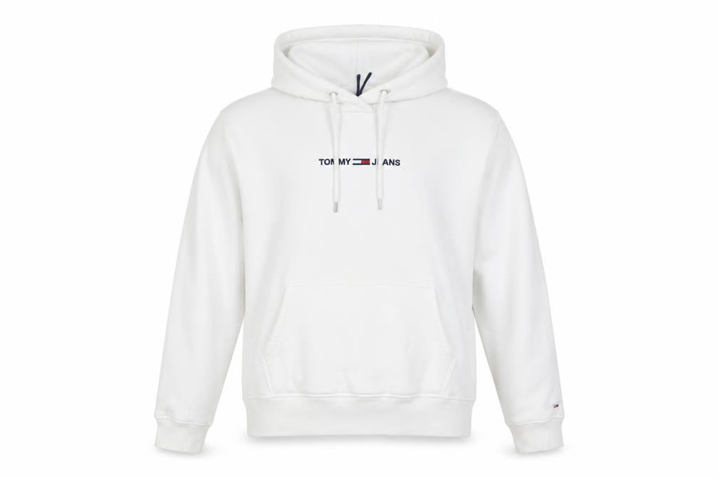 Mens UK Size S Tommy Jeans White Pullover Hoodie
