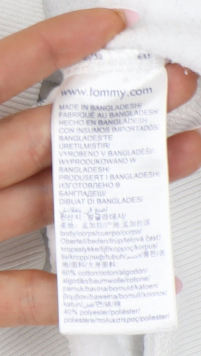 Tommy Jeans Men's White Logo Hoodie, Size S