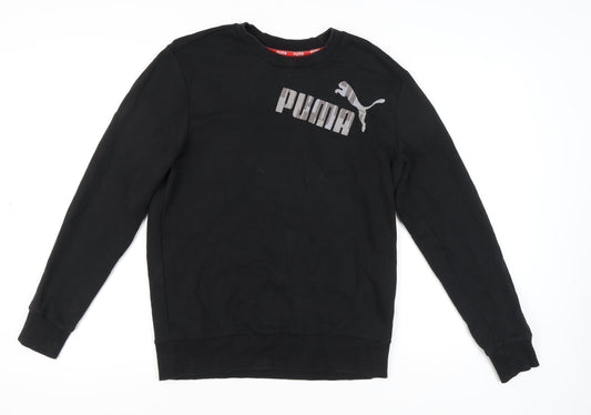 Mens UK Size M PUMA Black Pullover Sweatshirt