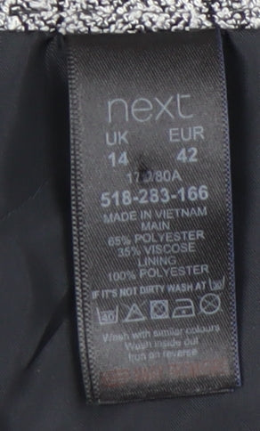 Next Women's Black Check Wrap Skirt, Size 14