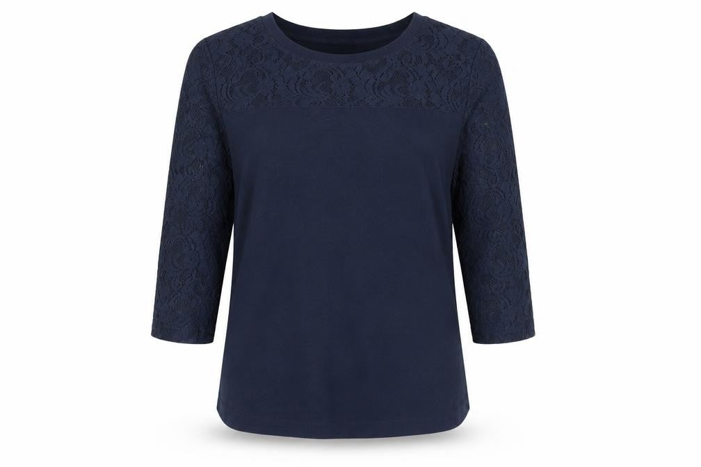 Womens UK Size M Lands' End Blue Basic Blouse