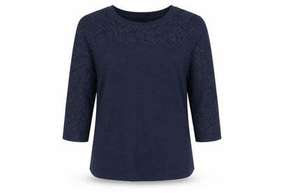 Womens UK Size M Lands' End Blue Basic Blouse