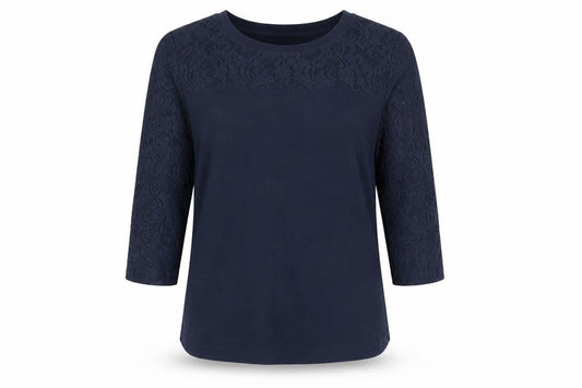 Womens UK Size M Lands' End Blue Basic Blouse