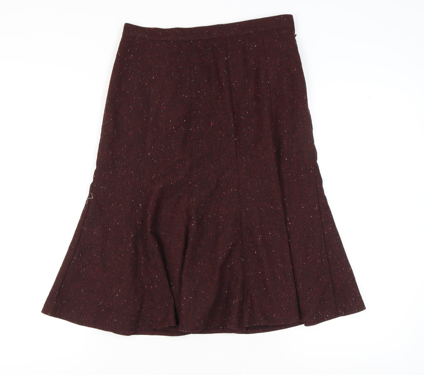 Marks & Spencer Women's Red Midi Flare Skirt, Size 8