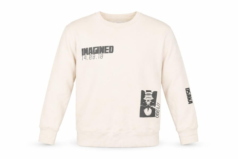 Mens UK Size XS Topman Beige Pullover Sweatshirt