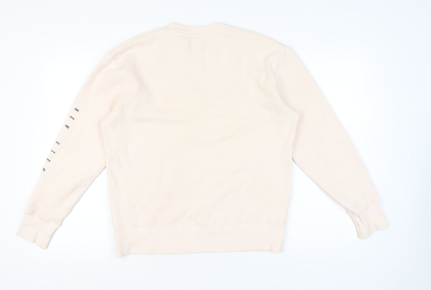 Topman Beige Men's XS Graphic Pullover Sweatshirt