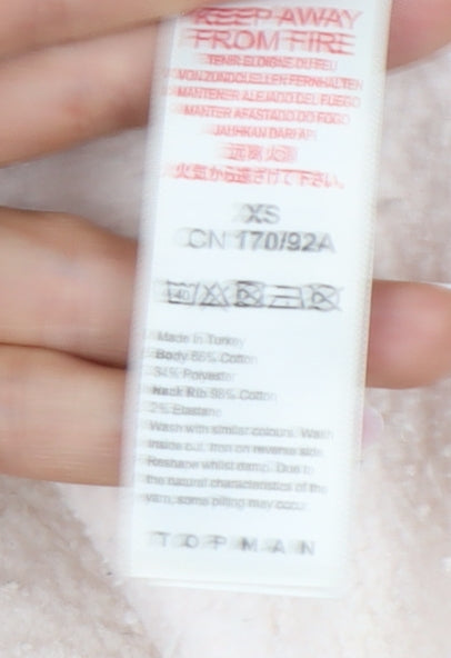 Topman Beige Men's XS Graphic Pullover Sweatshirt